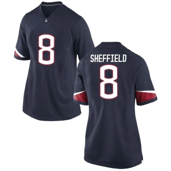Women's UConn Huskies TJ Sheffield Football Jersey - Replica Navy