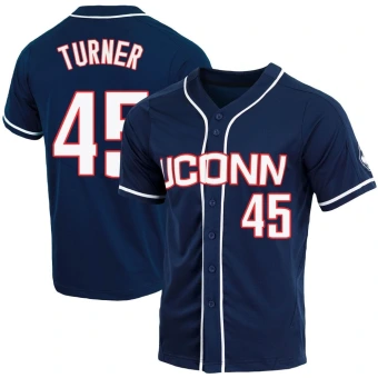 Youth UConn Huskies Tommy Turner Full-Button Baseball Jersey - Replica Navy